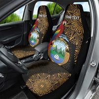 Pura Vida Costa Rica Personalized Car Seat Cover Oxcart Ornate Inspired Gold Pattern - Wonder Print Shop