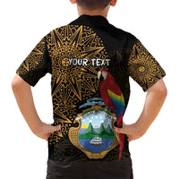Pura Vida Costa Rica Personalized Family Matching Puletasi and Hawaiian Shirt Oxcart Ornate Inspired Gold Pattern - Wonder Print Shop