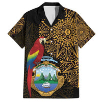 Pura Vida Costa Rica Personalized Family Matching Puletasi and Hawaiian Shirt Oxcart Ornate Inspired Gold Pattern - Wonder Print Shop