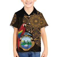 Pura Vida Costa Rica Personalized Family Matching Puletasi and Hawaiian Shirt Oxcart Ornate Inspired Gold Pattern - Wonder Print Shop