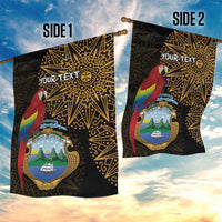 Pura Vida Costa Rica Personalized Garden Flag Oxcart Ornate Inspired Gold Pattern - Wonder Print Shop