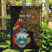 Pura Vida Costa Rica Personalized Garden Flag Oxcart Ornate Inspired Gold Pattern - Wonder Print Shop