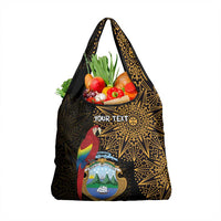 Pura Vida Costa Rica Personalized Grocery Bag Oxcart Ornate Inspired Gold Pattern - Wonder Print Shop