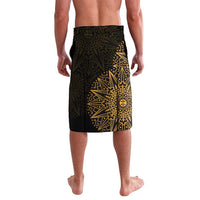 Pura Vida Costa Rica Personalized Lavalava Oxcart Ornate Inspired Gold Pattern - Wonder Print Shop