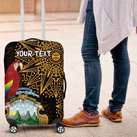 Pura Vida Costa Rica Personalized Luggage Cover Oxcart Ornate Inspired Gold Pattern - Wonder Print Shop