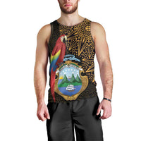 Pura Vida Costa Rica Personalized Men Tank Top Oxcart Ornate Inspired Gold Pattern - Wonder Print Shop
