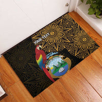 Pura Vida Costa Rica Personalized Rubber Doormat Oxcart Ornate Inspired Gold Pattern - Wonder Print Shop