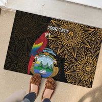 Pura Vida Costa Rica Personalized Rubber Doormat Oxcart Ornate Inspired Gold Pattern - Wonder Print Shop