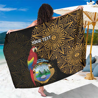 Pura Vida Costa Rica Personalized Sarong Oxcart Ornate Inspired Gold Pattern - Wonder Print Shop