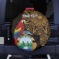 Pura Vida Costa Rica Personalized Spare Tire Cover Oxcart Ornate Inspired Gold Pattern - Wonder Print Shop