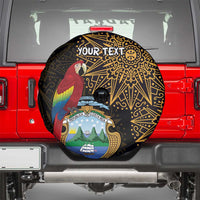 Pura Vida Costa Rica Personalized Spare Tire Cover Oxcart Ornate Inspired Gold Pattern - Wonder Print Shop