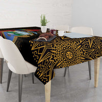 Pura Vida Costa Rica Personalized Tablecloth Oxcart Ornate Inspired Gold Pattern - Wonder Print Shop