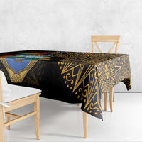 Pura Vida Costa Rica Personalized Tablecloth Oxcart Ornate Inspired Gold Pattern - Wonder Print Shop