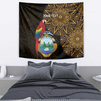 Pura Vida Costa Rica Personalized Tapestry Oxcart Ornate Inspired Gold Pattern - Wonder Print Shop