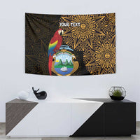 Pura Vida Costa Rica Personalized Tapestry Oxcart Ornate Inspired Gold Pattern - Wonder Print Shop