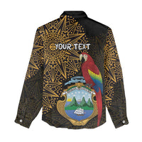 Pura Vida Costa Rica Personalized Women Casual Shirt Oxcart Ornate Inspired Gold Pattern - Wonder Print Shop