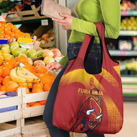 La Furia Roja Campeones del Mundo Grocery Bag Espana El Toro