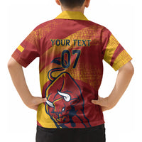 La Furia Roja Custom Campeones del Mundo Kid Hawaiian Shirt Espana El Toro