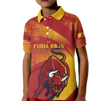 La Furia Roja Custom Campeones del Mundo Kid Polo Shirt Espana El Toro