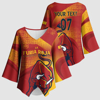 La Furia Roja Custom Campeones del Mundo Kimono Sleeve Blouse Espana El Toro