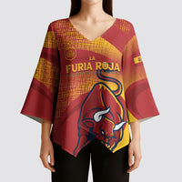 La Furia Roja Custom Campeones del Mundo Kimono Sleeve Blouse Espana El Toro