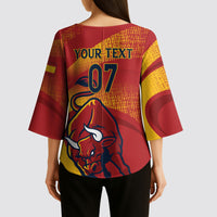 La Furia Roja Custom Campeones del Mundo Kimono Sleeve Blouse Espana El Toro