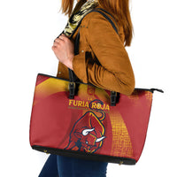 La Furia Roja Campeones del Mundo Leather Tote Bag Espana El Toro