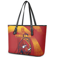 La Furia Roja Campeones del Mundo Leather Tote Bag Espana El Toro