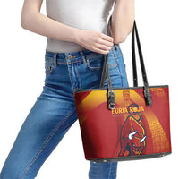 La Furia Roja Campeones del Mundo Leather Tote Bag Espana El Toro