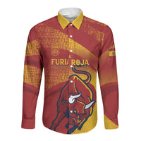 La Furia Roja Custom Campeones del Mundo Long Sleeve Button Shirt Espana El Toro
