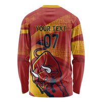 La Furia Roja Custom Campeones del Mundo Long Sleeve Shirt Espana El Toro
