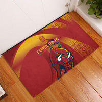 La Furia Roja Campeones del Mundo Rubber Doormat Espana El Toro