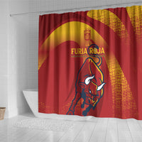 La Furia Roja Campeones del Mundo Shower Curtain Espana El Toro