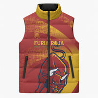 La Furia Roja Custom Campeones del Mundo Sleeveless Puffer Jacket Espana El Toro