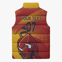 La Furia Roja Custom Campeones del Mundo Sleeveless Puffer Jacket Espana El Toro