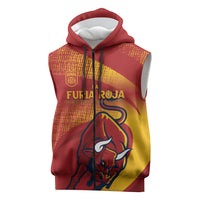 La Furia Roja Custom Campeones del Mundo Sleeveless Zip Hoodie Espana El Toro
