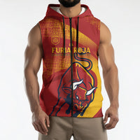 La Furia Roja Custom Campeones del Mundo Sleeveless Zip Hoodie Espana El Toro