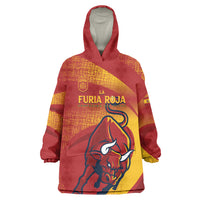 La Furia Roja Custom Campeones del Mundo Wearable Blanket Hoodie Espana El Toro