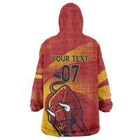 La Furia Roja Custom Campeones del Mundo Wearable Blanket Hoodie Espana El Toro