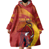 La Furia Roja Custom Campeones del Mundo Wearable Blanket Hoodie Espana El Toro