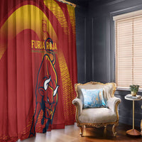 La Furia Roja Campeones del Mundo Window Curtain Espana El Toro