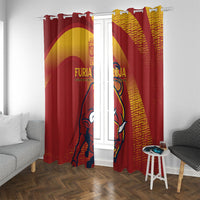 La Furia Roja Campeones del Mundo Window Curtain Espana El Toro