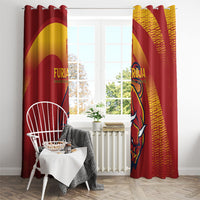 La Furia Roja Campeones del Mundo Window Curtain Espana El Toro