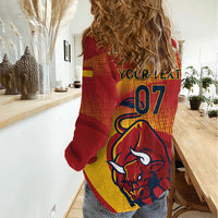La Furia Roja Custom Campeones del Mundo Women Casual Shirt Espana El Toro