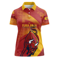 La Furia Roja Custom Campeones del Mundo Women Polo Shirt Espana El Toro