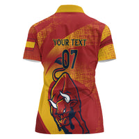 La Furia Roja Custom Campeones del Mundo Women Polo Shirt Espana El Toro