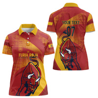 La Furia Roja Custom Campeones del Mundo Women Polo Shirt Espana El Toro