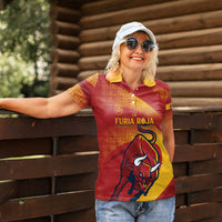 La Furia Roja Custom Campeones del Mundo Women Polo Shirt Espana El Toro