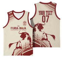 Spain La Roja Custom Basketball Jersey Campeones del Mundo - Away Color