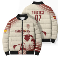 Spain La Roja Custom Bomber Puffer Jacket Campeones del Mundo - Away Color